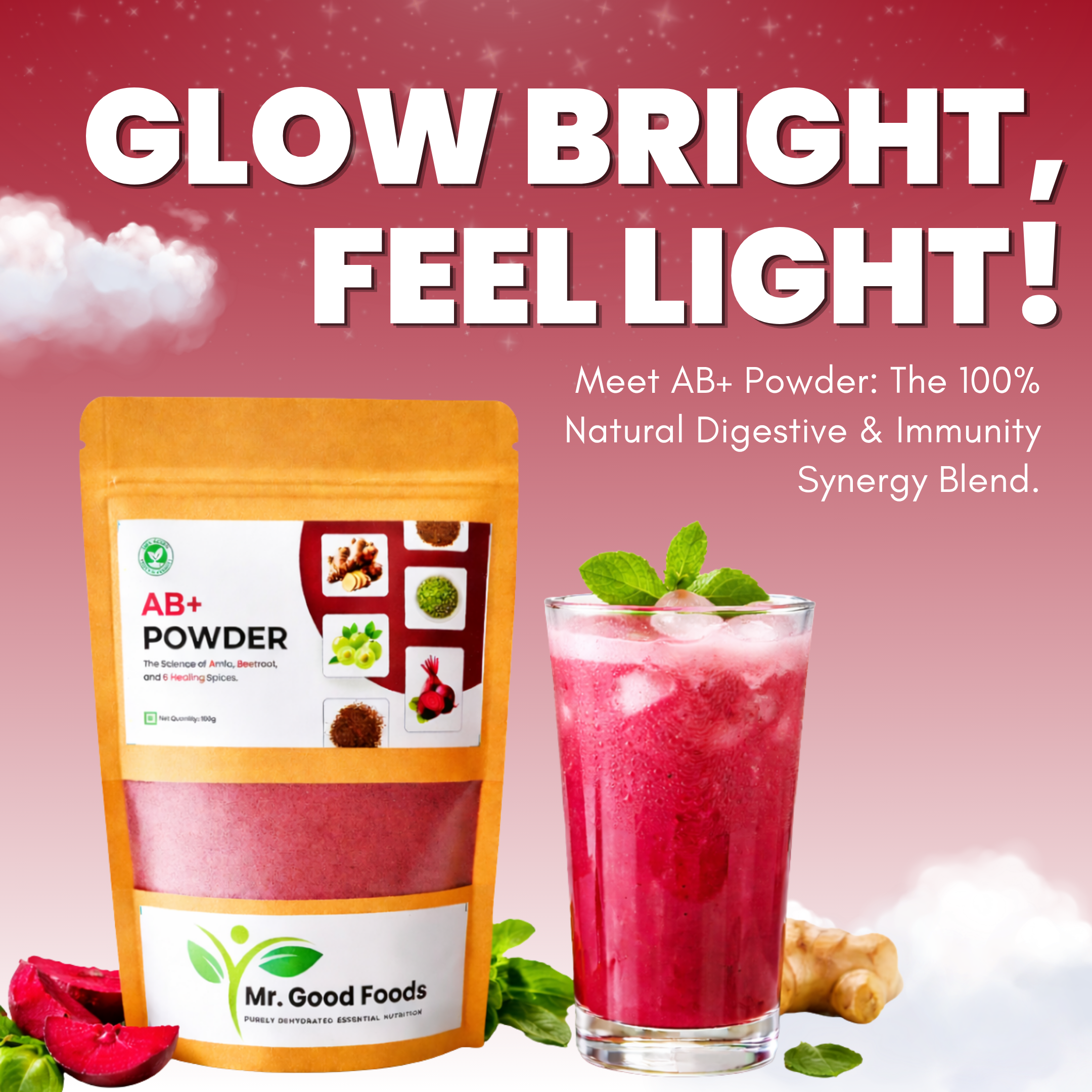 AB+ Powder -  Digestive & Immunity Synergy Blend